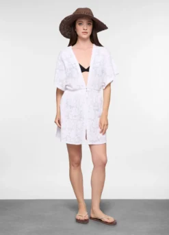Caftano copricostume con ricami donna