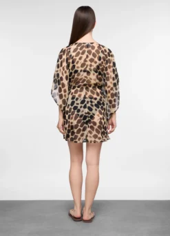 Caftano copricostume in chiffon donna