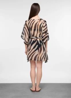 Caftano copricostume in chiffon donna