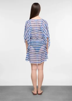 Caftano copricostume in chiffon donna
