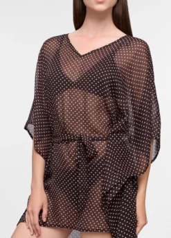 Caftano copricostume in chiffon donna