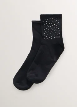 Calze corte in misto cotone stretch donna