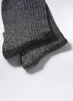 Calze corte misto cotone stretch con filo lurex donna