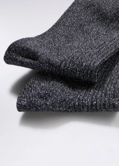 Calze in costina con filo lurex donna