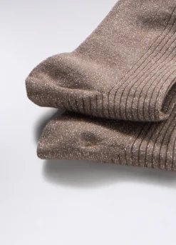 Calze in costina con filo lurex donna