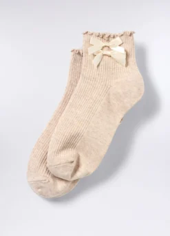 Calze in costina di cotone stretch donna