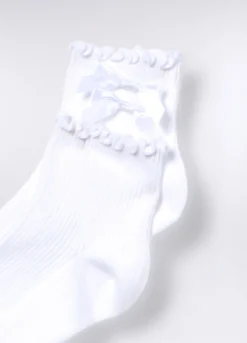 Calze in costina di cotone stretch donna