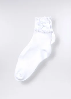 Calze in costina di cotone stretch donna