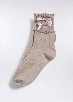 Calze in costina di cotone stretch donna