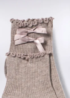 Calze in costina di cotone stretch donna