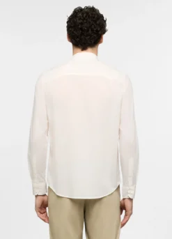 Camica regular fit con colletto button down in voile di cotone