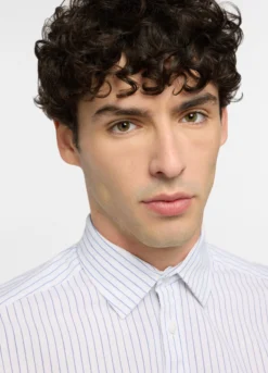 Camica regular fit con collo classico in cotone uomo