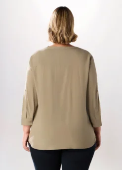 Camicetta in viscosa con maniche a 3/4 donna curvy