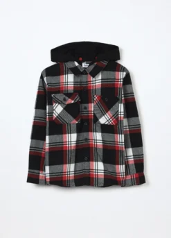 Camicia a quadri in flanella di puro cotone bambino