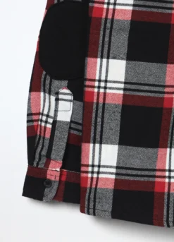 Camicia a quadri in flanella di puro cotone bambino