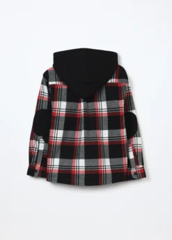Camicia a quadri in flanella di puro cotone bambino