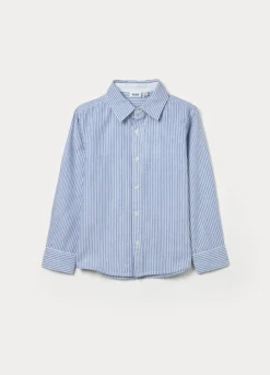 Camicia a righe in puro cotone regular fit bambino