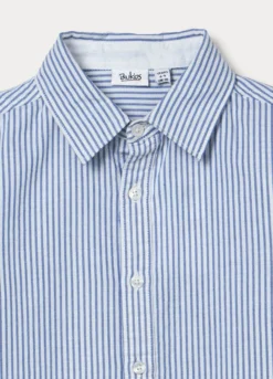 Camicia a righe in puro cotone regular fit bambino