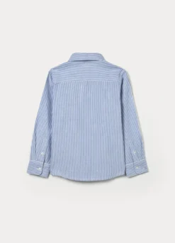 Camicia a righe in puro cotone regular fit bambino
