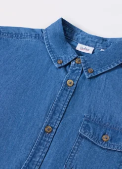 Camicia in chambray di puro cotone ragazzo