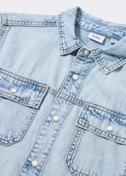 Camicia in denim di puro cotone ragazzo
