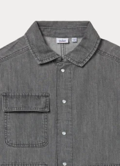 Camicia in denim di puro cotone ragazzo