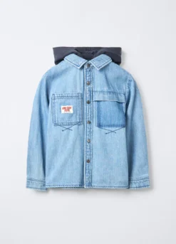Camicia in denim misto cotone Fit Regular bambino