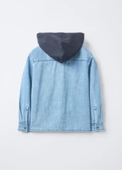 Camicia in denim misto cotone Fit Regular bambino