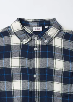 Camicia in flanella di puro cotone con colletto botton down Fit Regular bambino