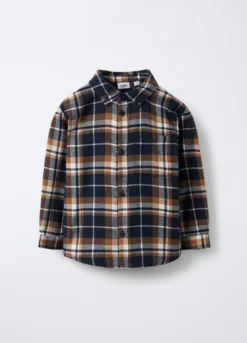 Camicia in flanella di puro cotone Fit Regular bambino