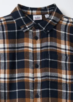 Camicia in flanella di puro cotone Fit Regular bambino