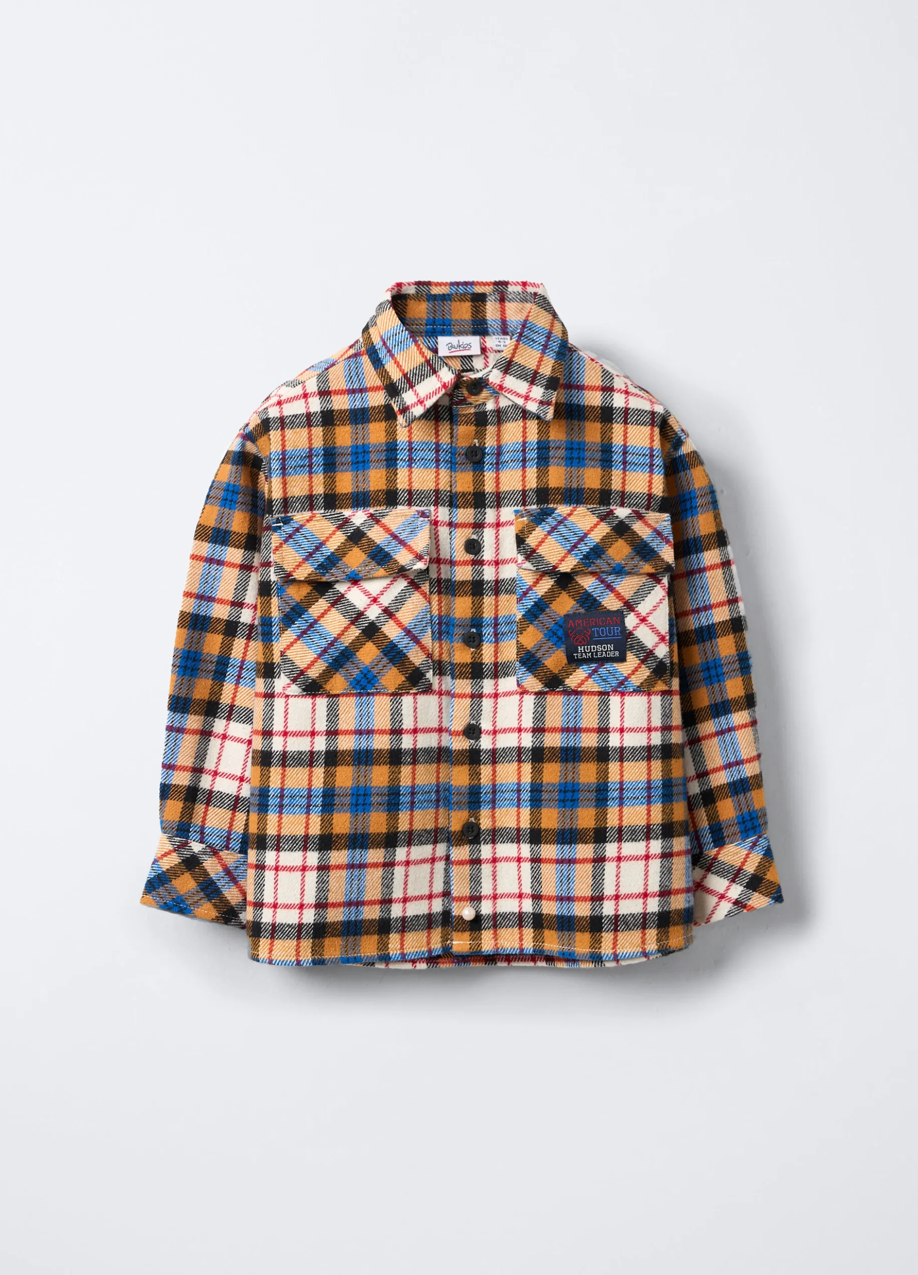 Camicia in flanella misto cotone Fit Regular bambino