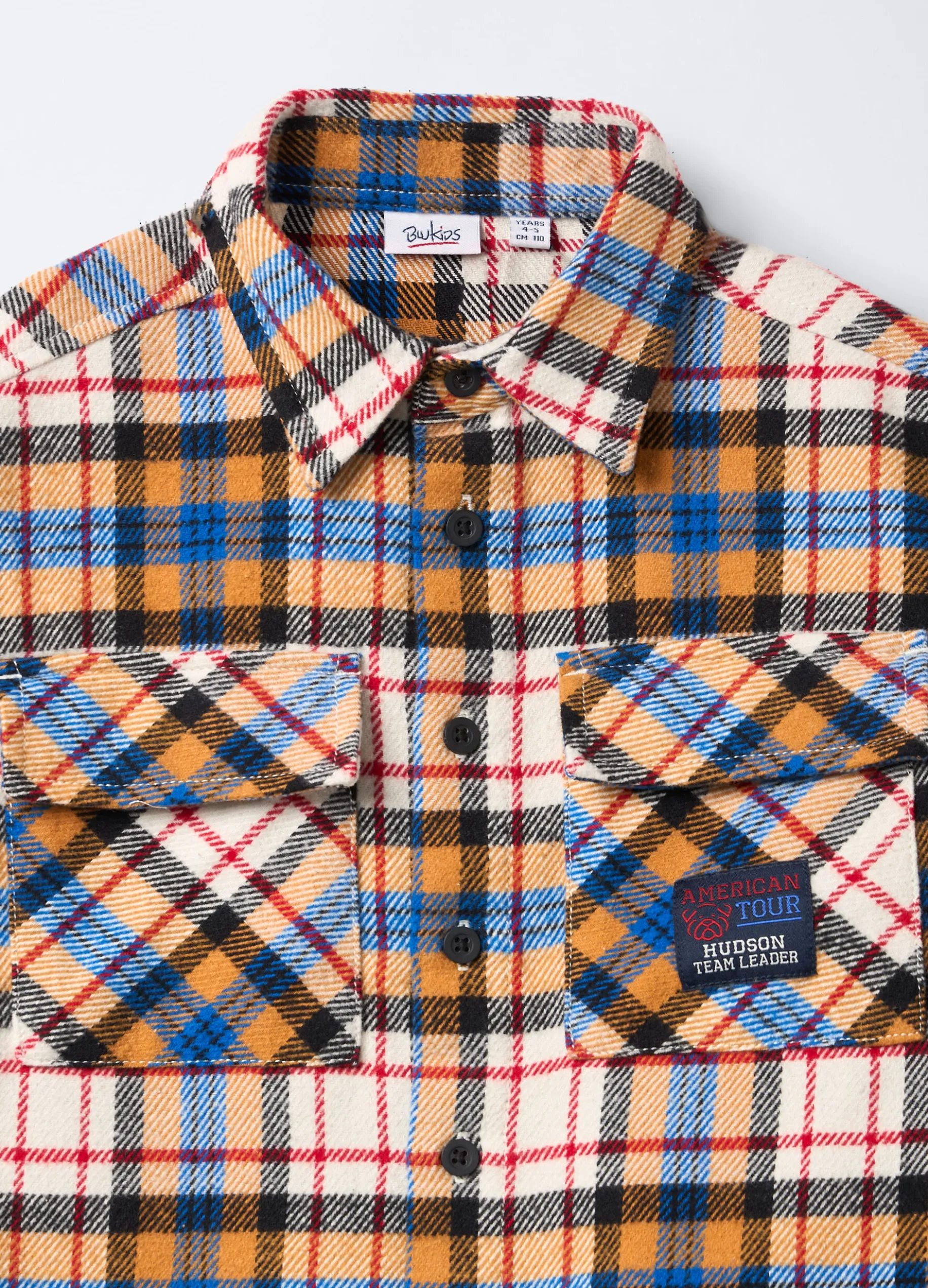 Camicia in flanella misto cotone Fit Regular bambino
