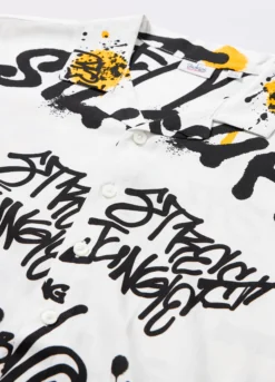 Camicia in pura viscosa con stampa ragazzo