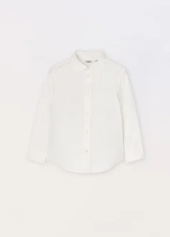 Camicia in twill di puro cotone bambino