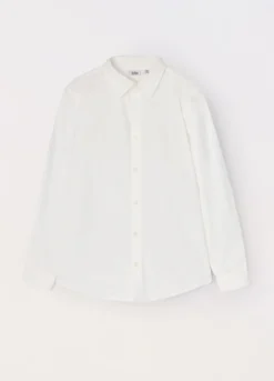 Camicia in twill di puro cotone ragazzo