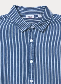 Camicia regular fit in puro cotone chambray bambino