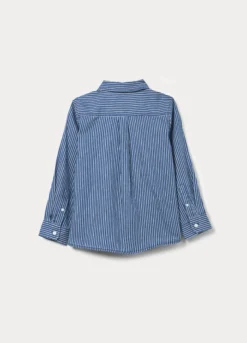 Camicia regular fit in puro cotone chambray bambino