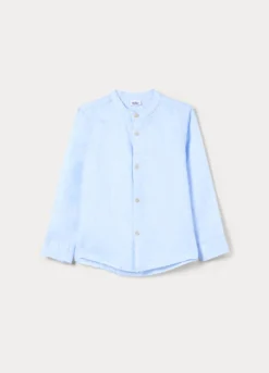 Camicia regular fit misto lino bambino