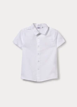 Camicia regular fit misto lino bambino
