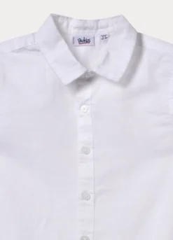 Camicia regular fit misto lino bambino