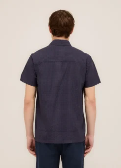 Camicia a maniche corte a quadretti uomo