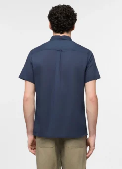 Camicia a maniche corte con collo classico in cotone uomo