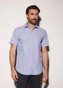 Camicia a maniche corte con stampa uomo