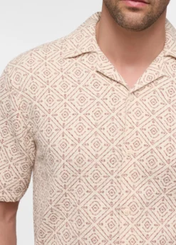 Camicia a maniche corte con stampa uomo