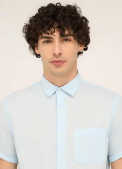 Camicia a maniche corte con taschino uomo