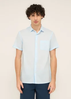 Camicia a maniche corte con taschino uomo