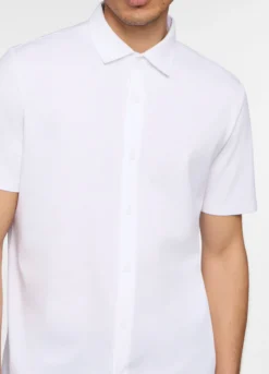 Camicia a maniche corte in jersey di cotone uomo