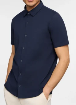 Camicia a maniche corte in jersey di cotone uomo