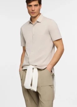 Camicia a maniche corte in jersey di cotone uomo